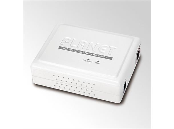 PoE+ Injector 1-port High Power 30W Planet: Gigabit IEEE802.3at